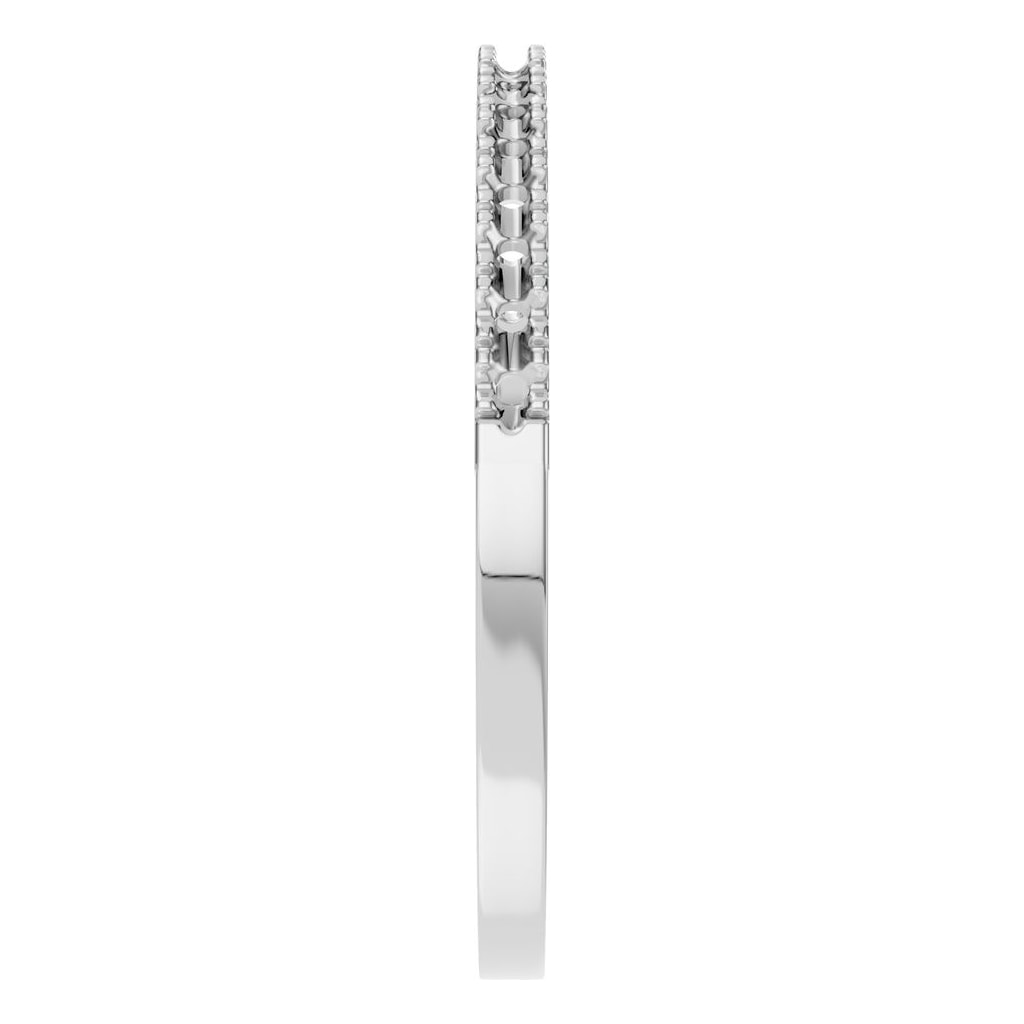 RI-8536 White Gold Ring UNSET - Side View