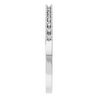 RI-8536 White Gold Ring UNSET - Side View