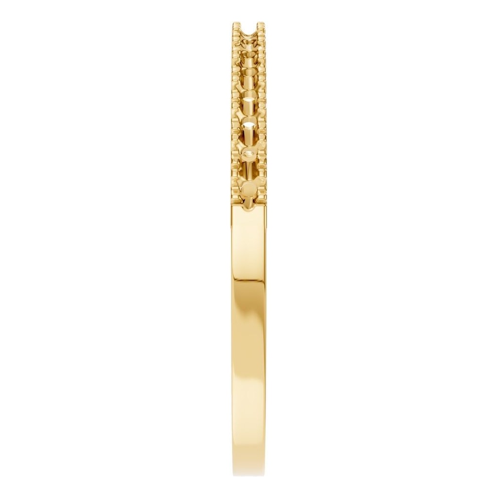 RI-8536 Yellow Gold Ring UNSET - Side View
