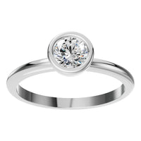 RI-8587 White Gold Ring SET - Front View