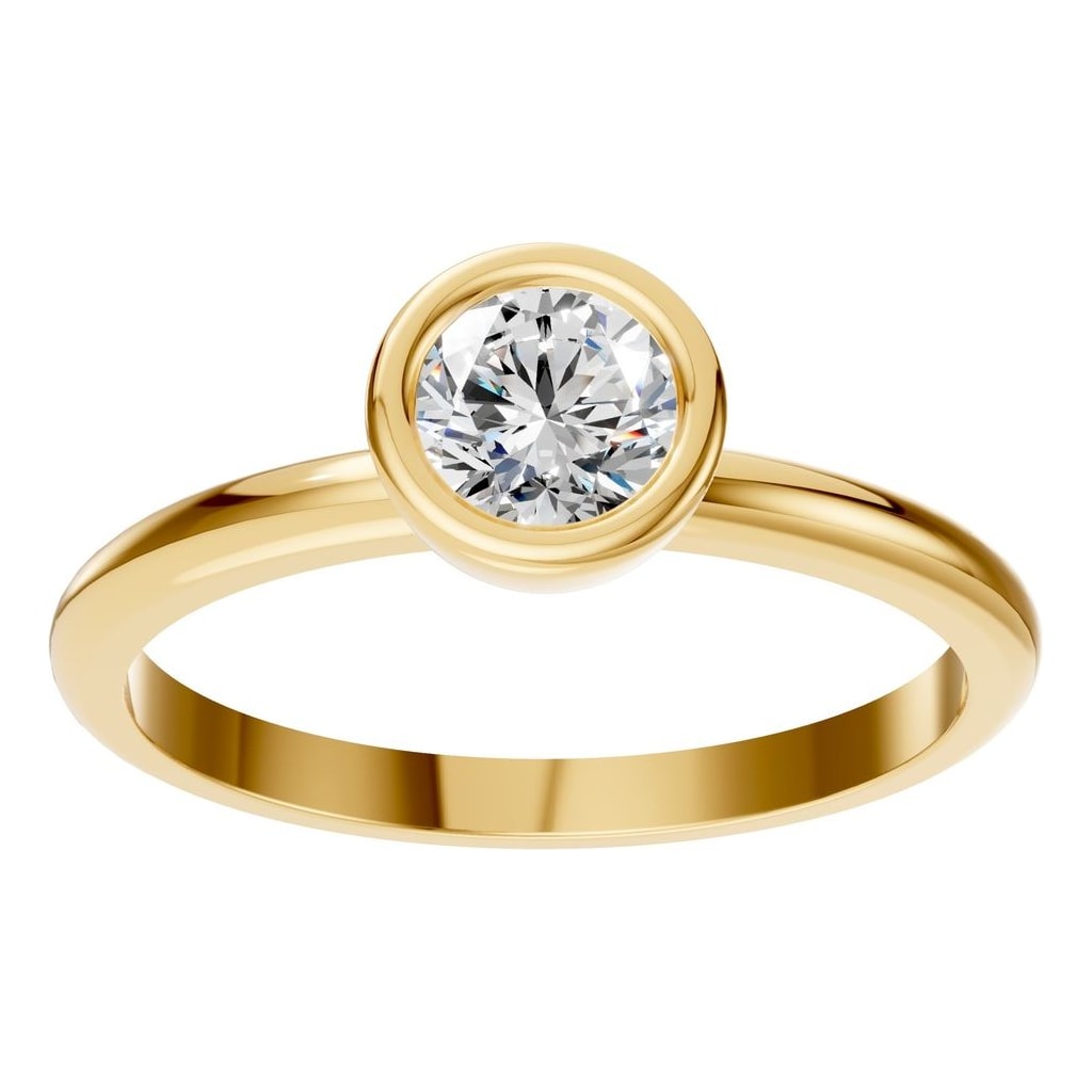 RI-8587 Yellow Gold Ring SET - Front View