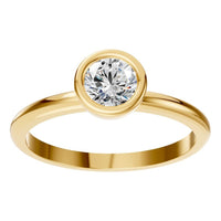RI-8587 Yellow Gold Ring SET - Front View