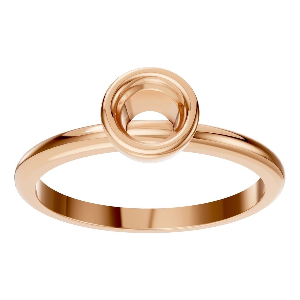 RI-8587 Rose Gold Ring UNSET - Front View