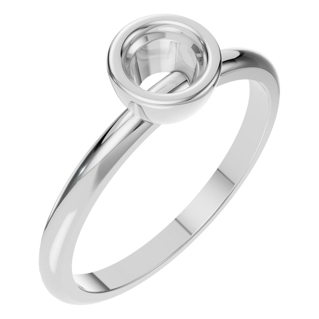 RI-8587 White Gold Ring UNSET - Main View