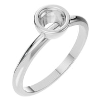 RI-8587 White Gold Ring UNSET - Main View