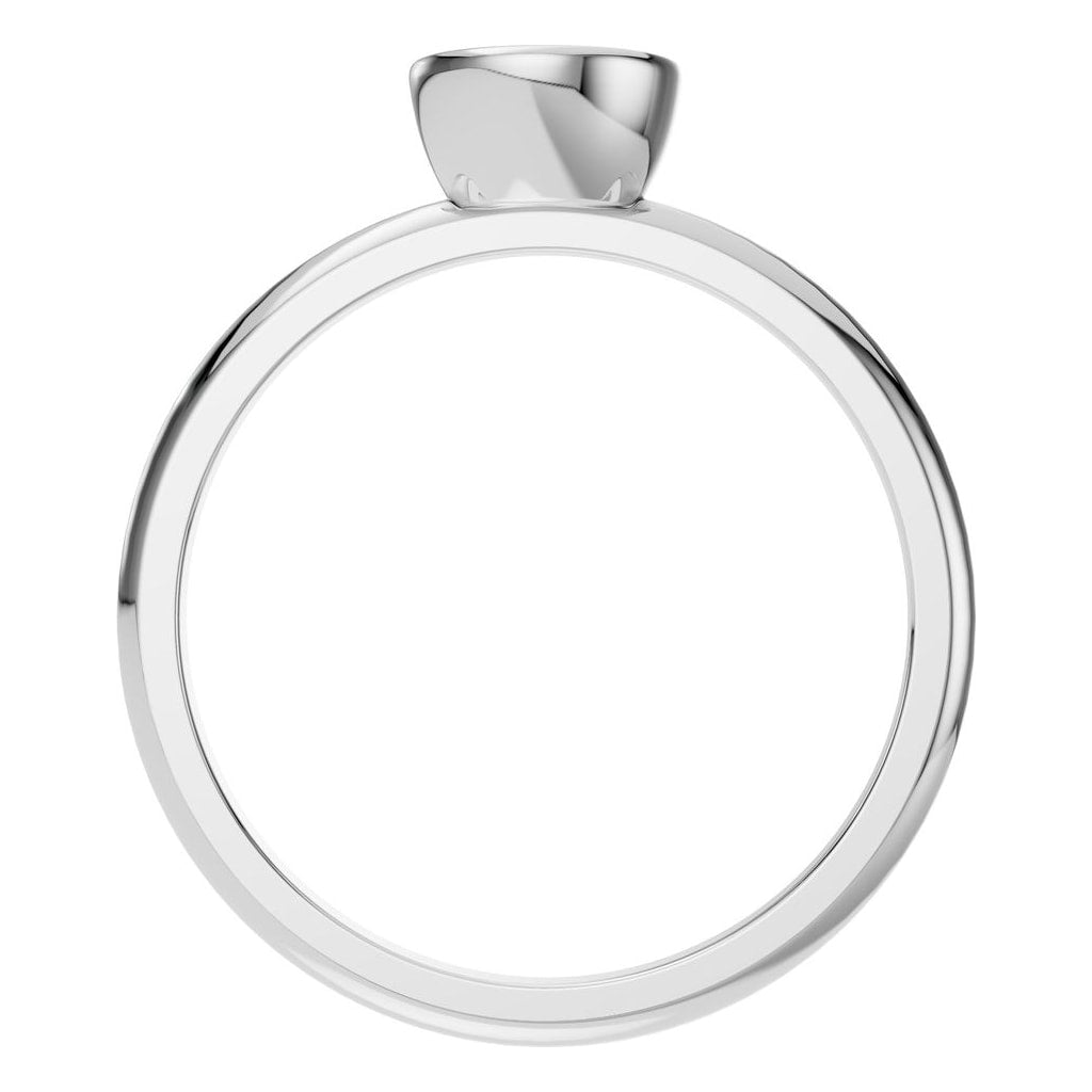RI-8587 White Gold Ring UNSET - Top View