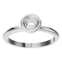 RI-8587 White Gold Ring UNSET - Front View