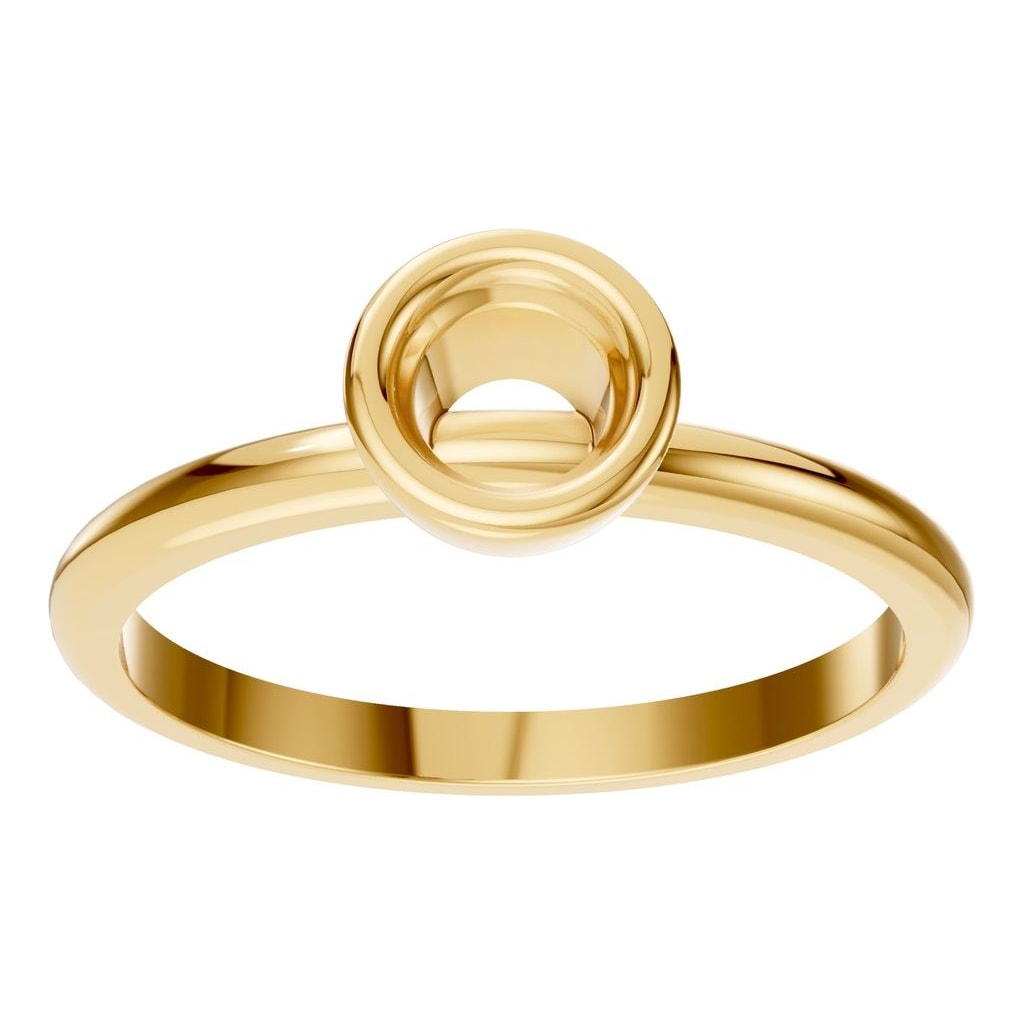 RI-8587 Yellow Gold Ring UNSET - Front View