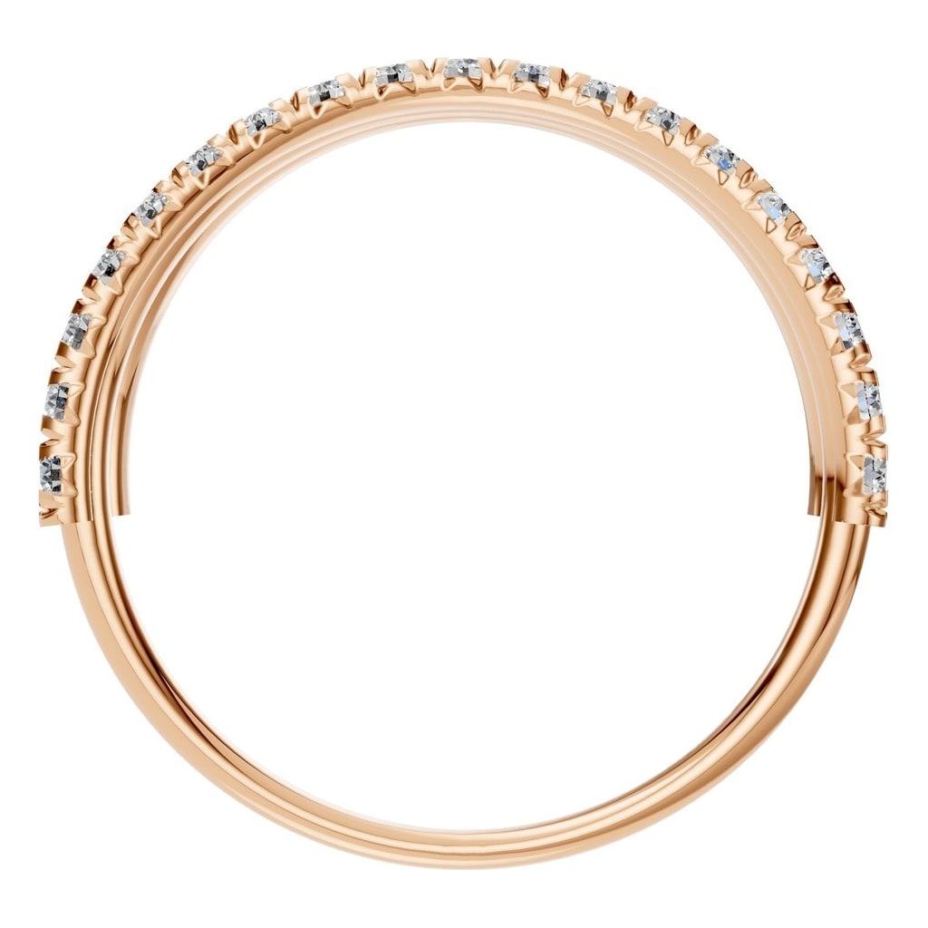 RI-8589 Rose Gold Ring SET - Top View