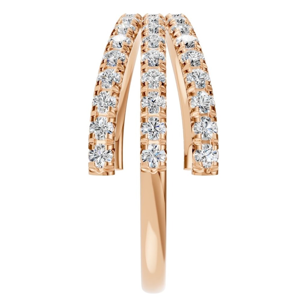 RI-8589 Rose Gold Ring SET - Side View