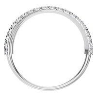 RI-8589 White Gold Ring SET - Top View