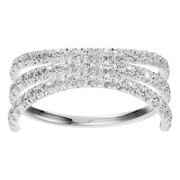 RI-8589 White Gold Ring SET - Front View