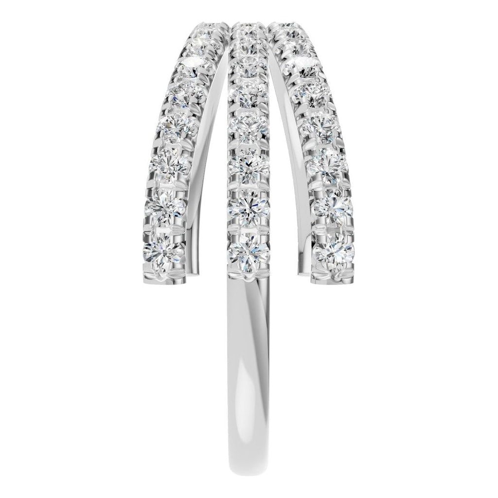 RI-8589 White Gold Ring SET - Side View