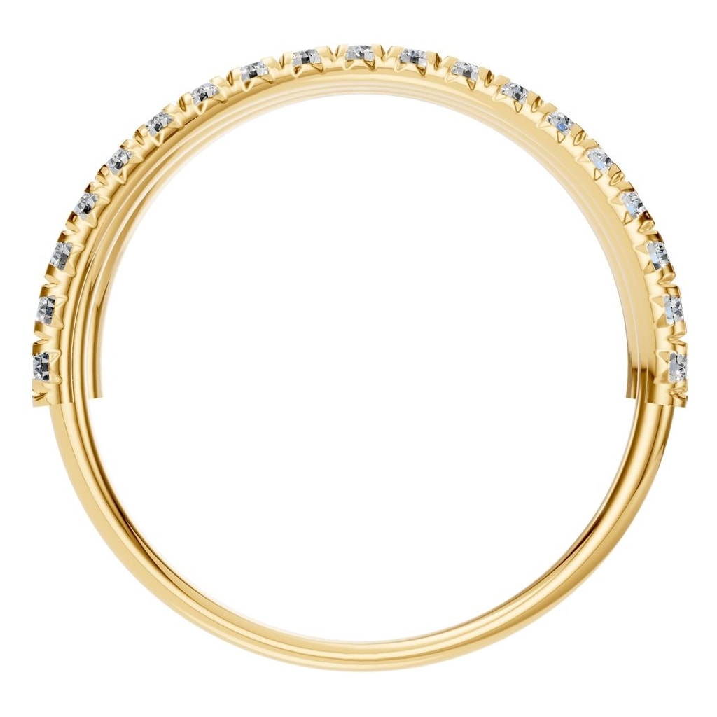 RI-8589 Yellow Gold Ring SET - Top View