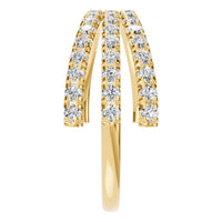 RI-8589 Yellow Gold Ring SET - Side View
