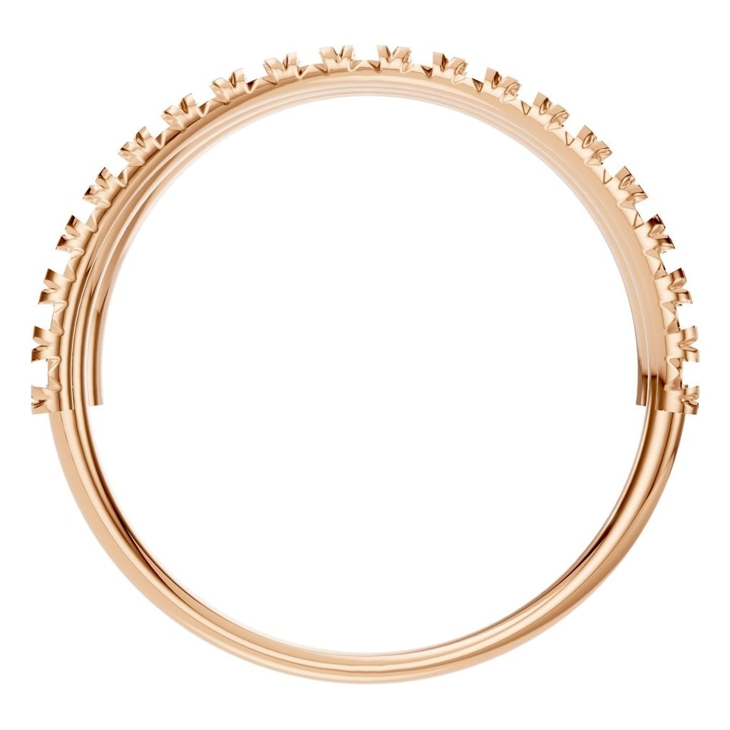 RI-8589 Rose Gold Ring UNSET - Top View