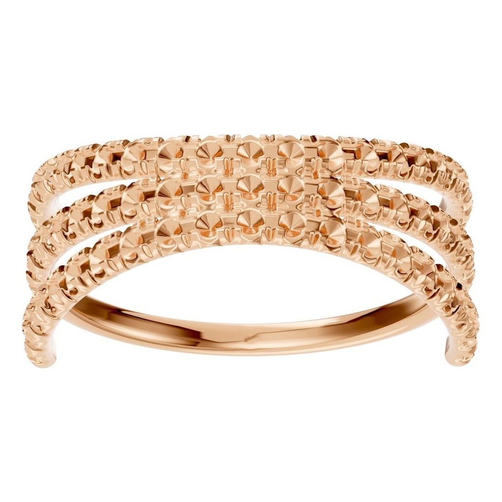 RI-8589 Rose Gold Ring UNSET - Front View