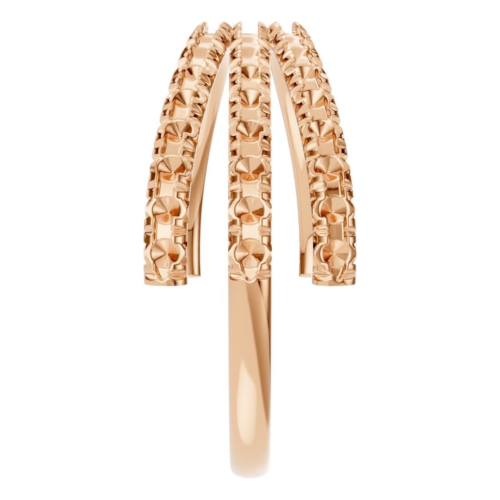 RI-8589 Rose Gold Ring UNSET - Side View