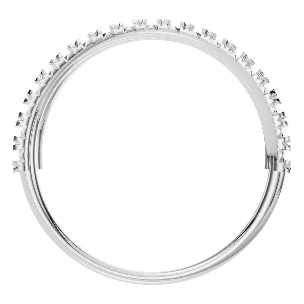 RI-8589 White Gold Ring UNSET - Top View