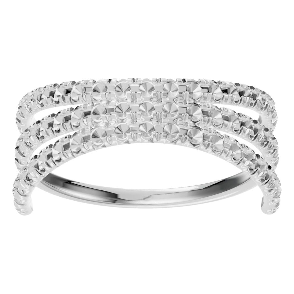 RI-8589 White Gold Ring UNSET - Front View