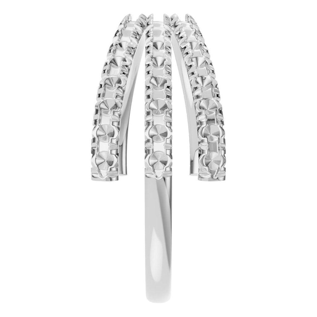 RI-8589 White Gold Ring UNSET - Side View