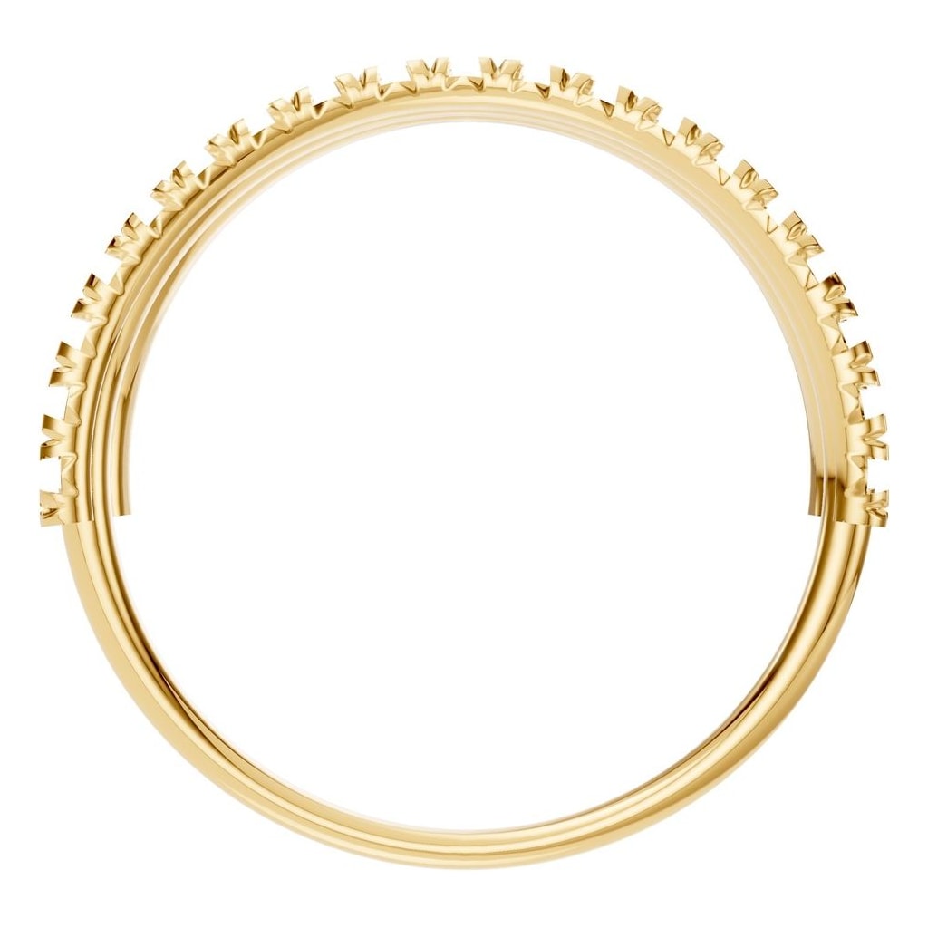 RI-8589 Yellow Gold Ring UNSET - Top View