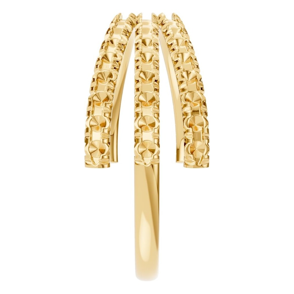 RI-8589 Yellow Gold Ring UNSET - Side View