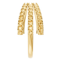 RI-8589 Yellow Gold Ring UNSET - Side View