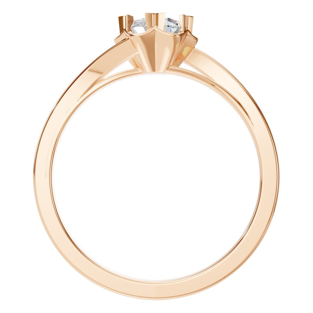RI-8859 Rose Gold Ring SET - Top View