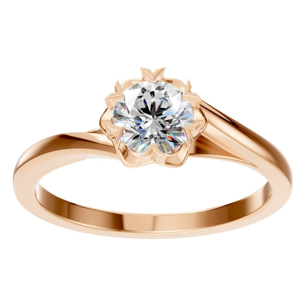 RI-8859 Rose Gold Ring SET - Front View