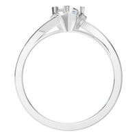 RI-8859 White Gold Ring SET - Top View