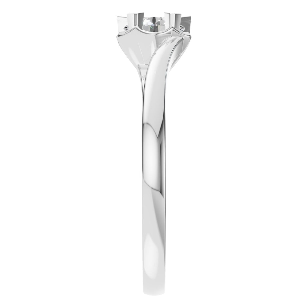 RI-8859 White Gold Ring SET - Side View
