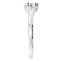 RI-8859 White Gold Ring SET - Side View