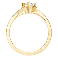 RI-8859 Yellow Gold Ring SET - Top View