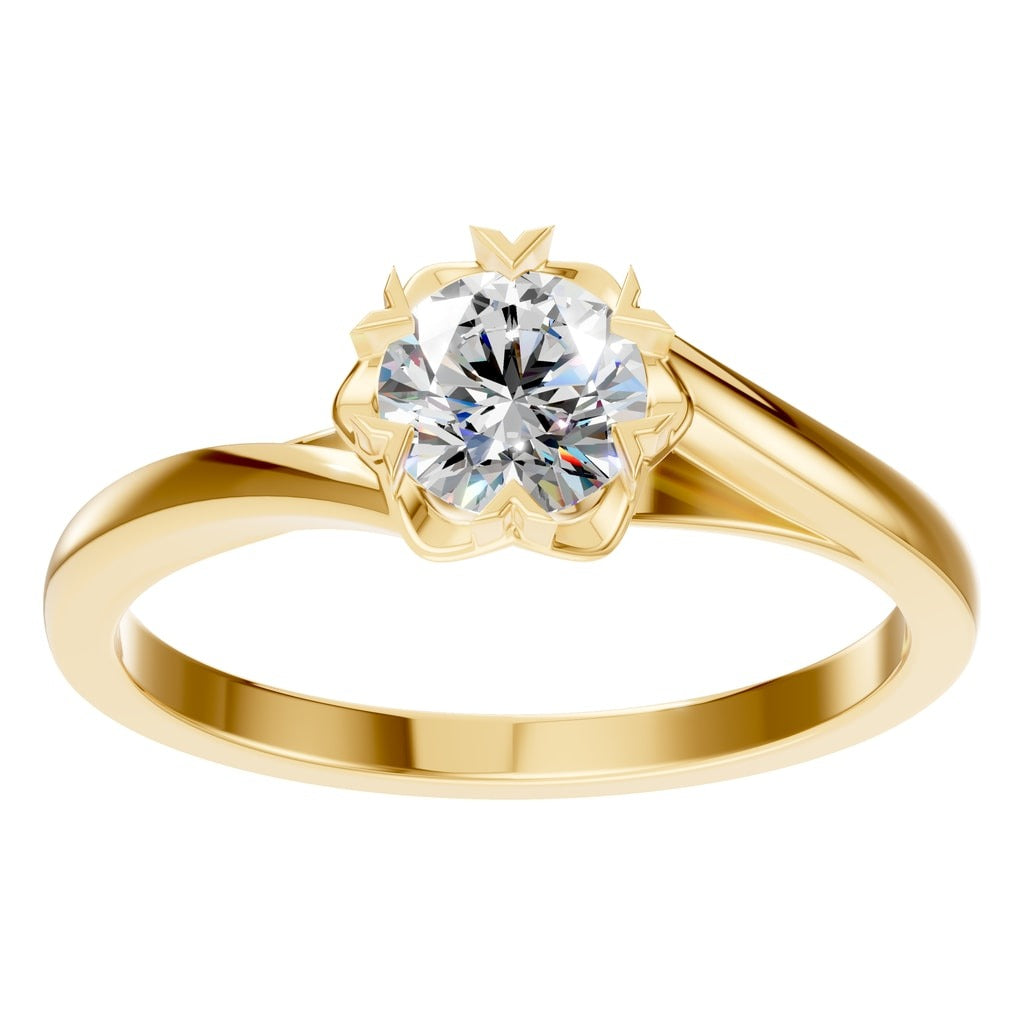 RI-8859 Yellow Gold Ring SET - Front View