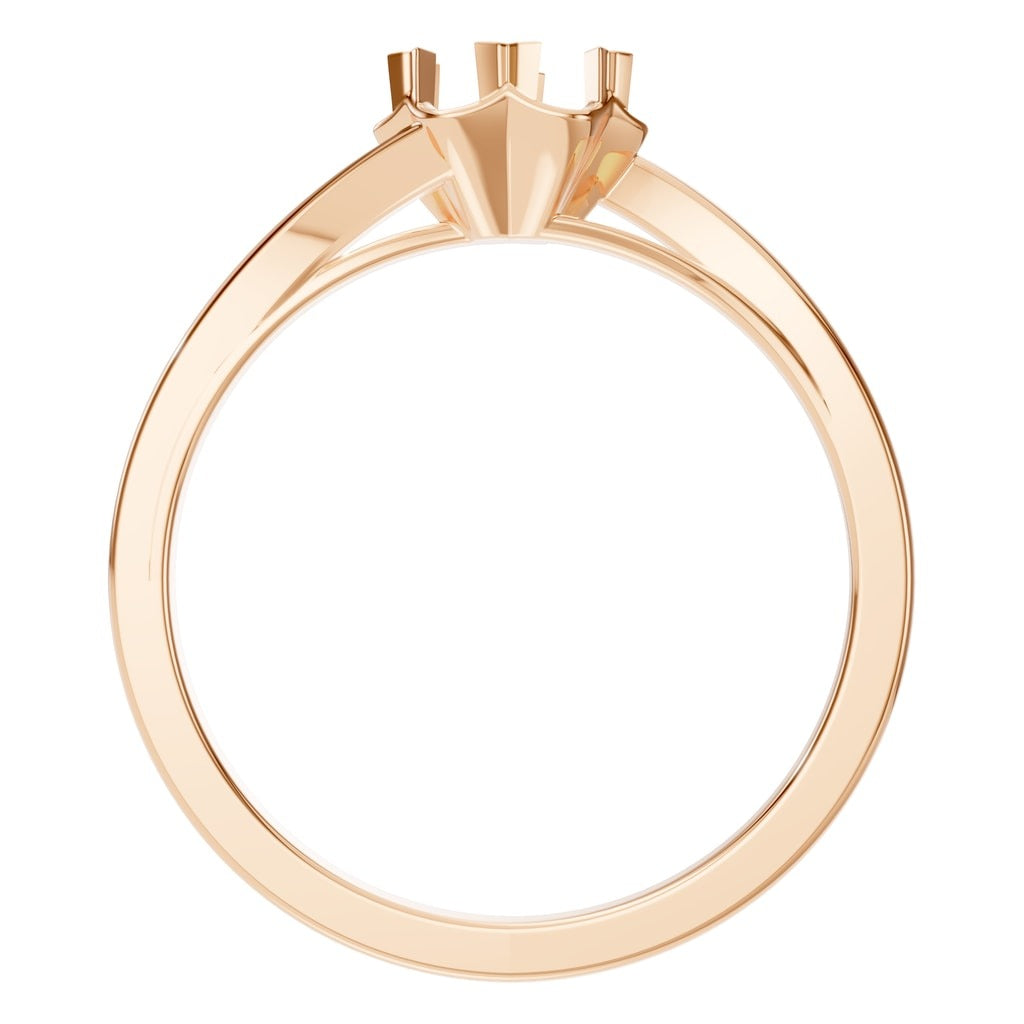 RI-8859 Rose Gold Ring UNSET - Top View