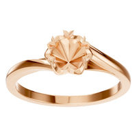 RI-8859 Rose Gold Ring UNSET - Front View