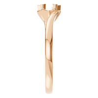 RI-8859 Rose Gold Ring UNSET - Side View