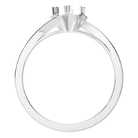 RI-8859 White Gold Ring UNSET - Top View