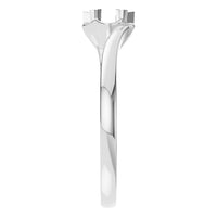 RI-8859 White Gold Ring UNSET - Side View