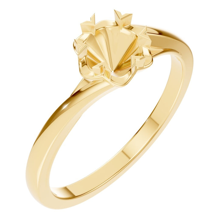 Fancy Solitaire Ring Mounting - Round 5.1mm