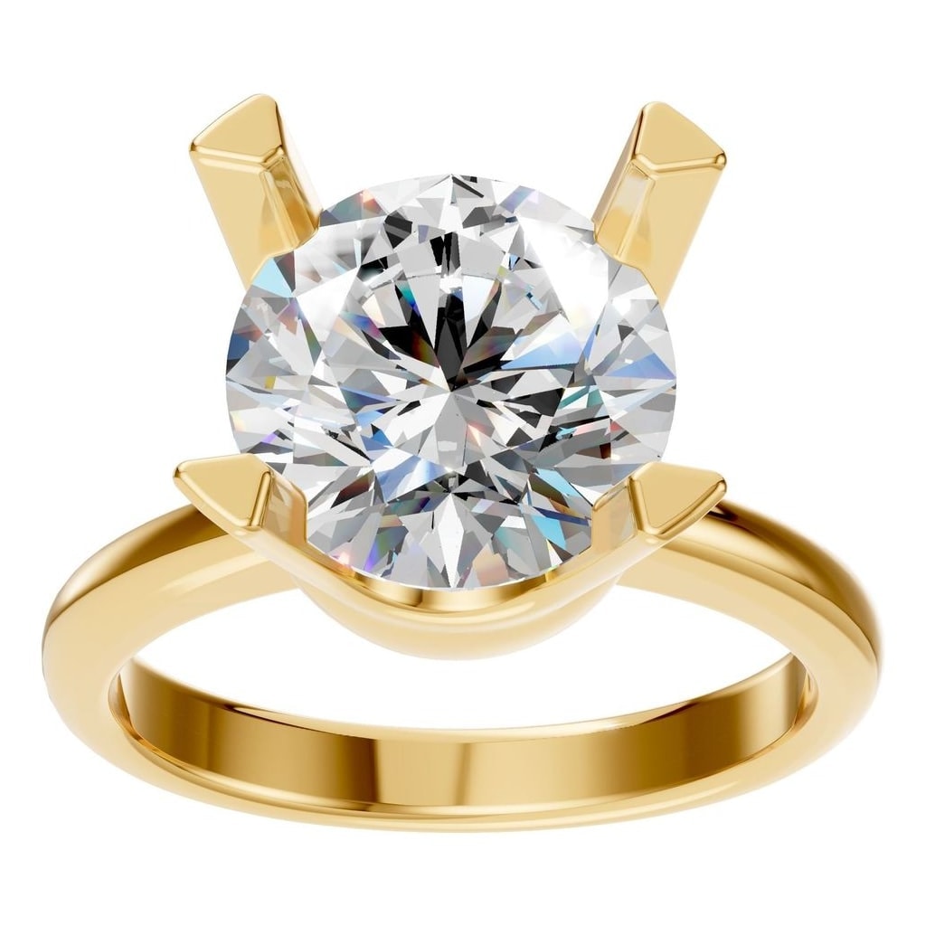 RI-8873 Yellow Gold Ring SET - Front View