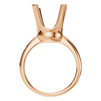 RI-8873 Rose Gold Ring UNSET - Top View