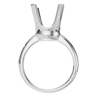 RI-8873 White Gold Ring UNSET - Top View