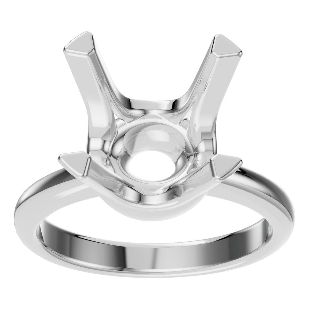 RI-8873 White Gold Ring UNSET - Front View