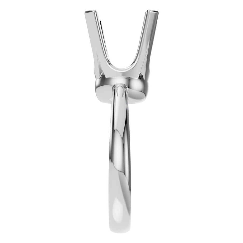 RI-8873 White Gold Ring UNSET - Side View