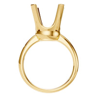 RI-8873 Yellow Gold Ring UNSET - Top View