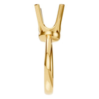 RI-8873 Yellow Gold Ring UNSET - Side View
