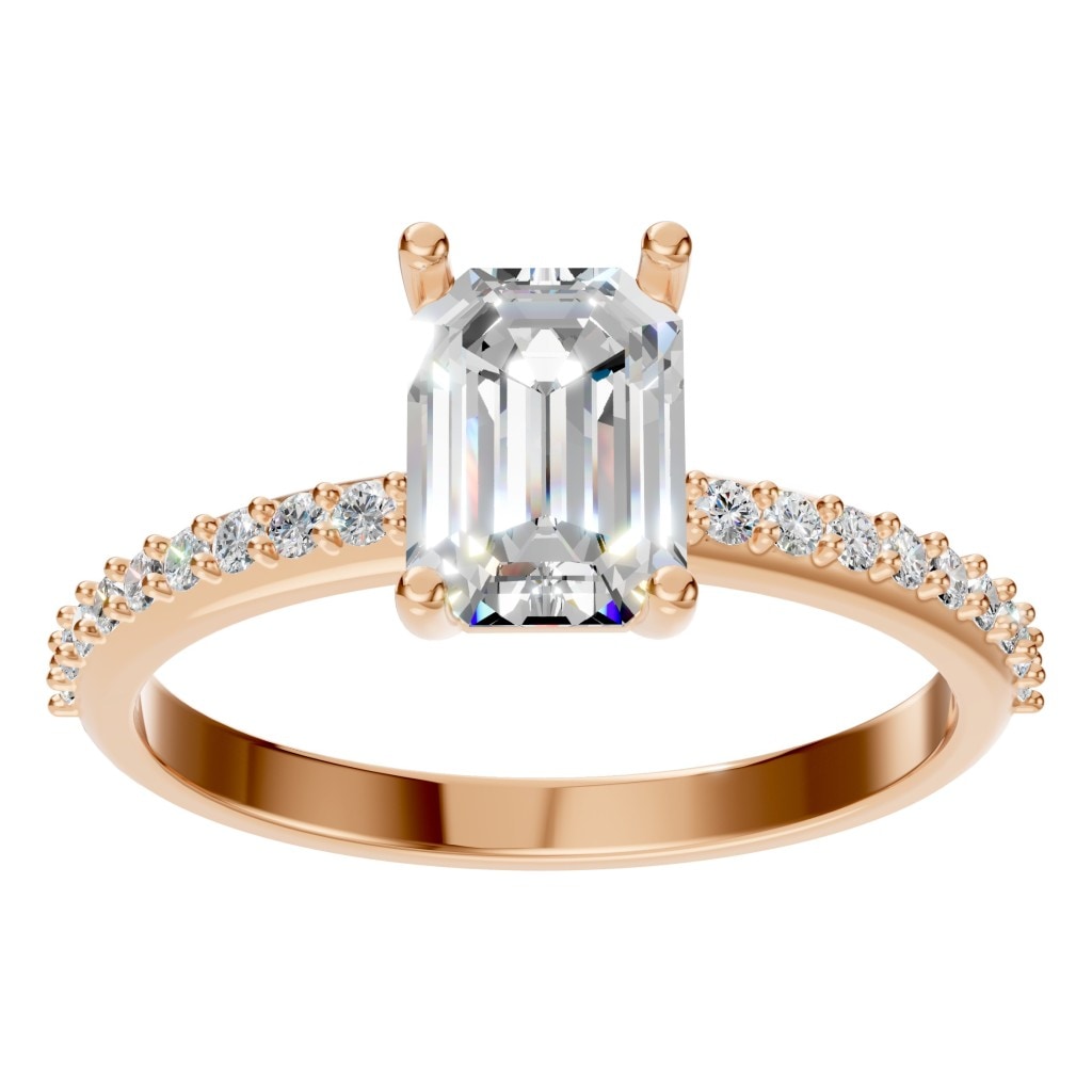 RI-8881 Rose Gold Ring SET - Front View