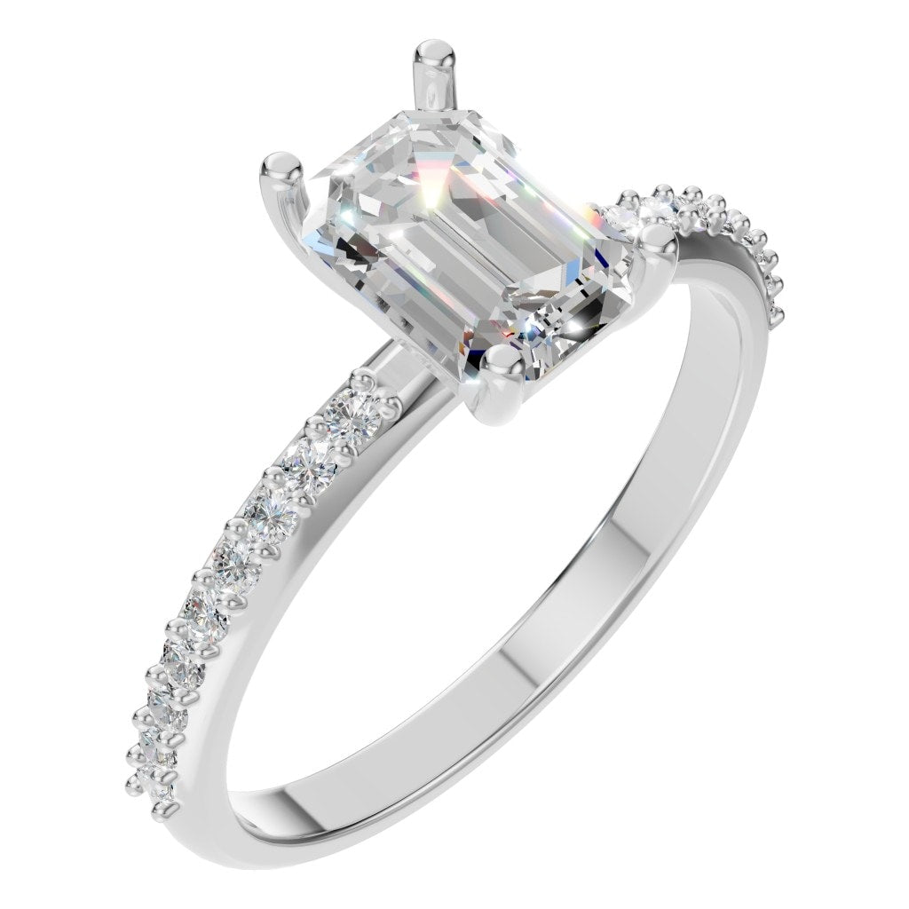 RI-8881 White Gold Ring SET - Main View